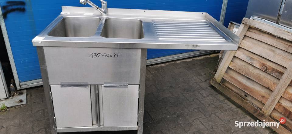 Zlew 2 komorowy 135x70x85 komory 30x50x30 Krotoszyn