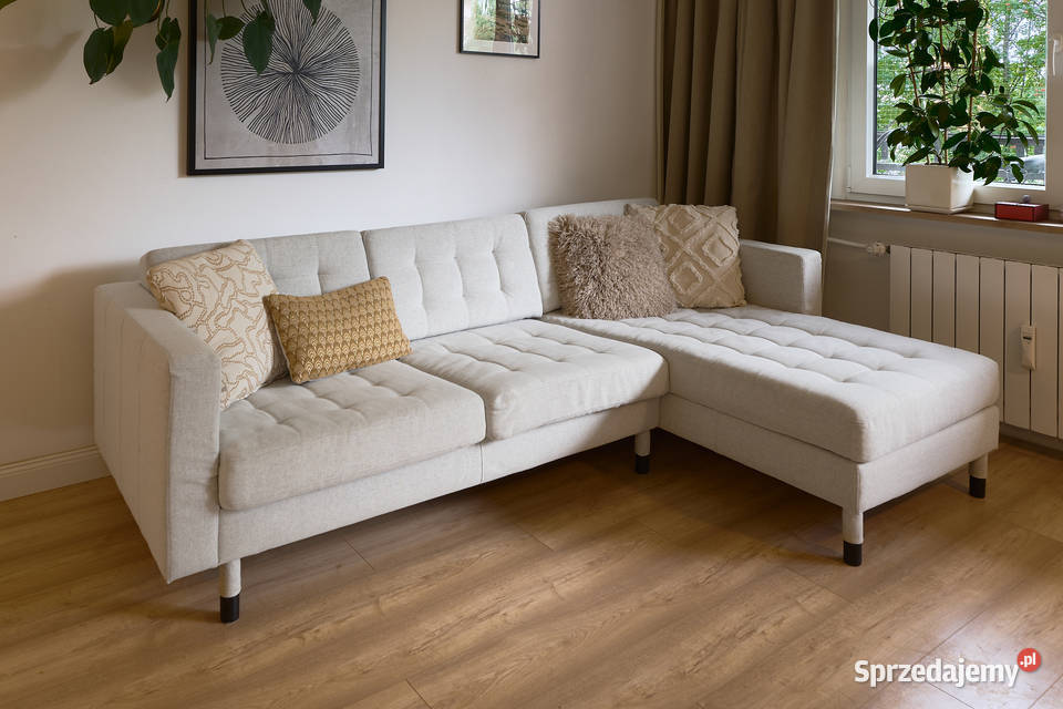 IKEA Landskrona sofa 3osobowa z szezlongiem 64cm Pruszków