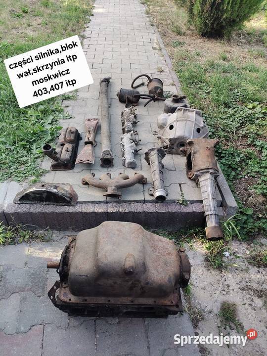 Elementy silnika moskwicz 403 407 wał skrzynia lubelskie sprzedam