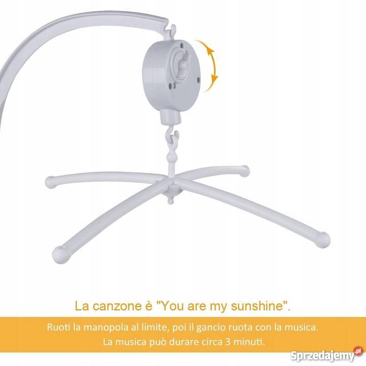 Stelaż karuzeli do łóżeczka z pozytywką