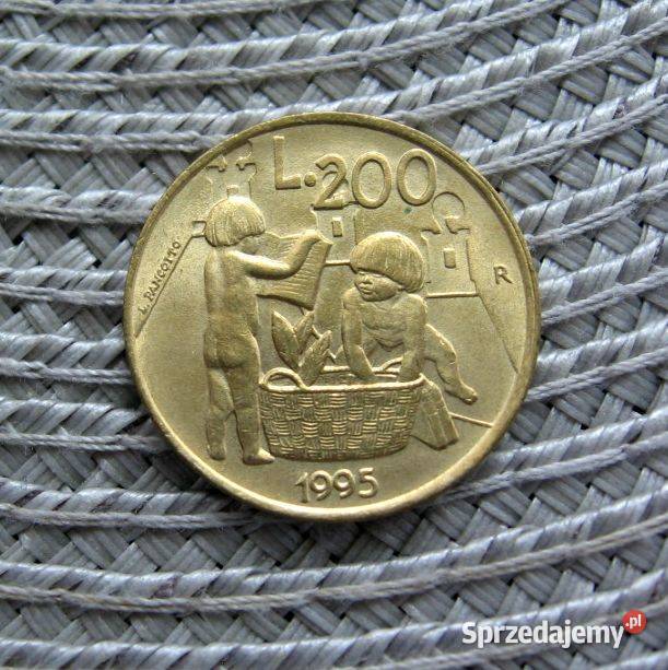 San Marino 200 Lirów 1995r Ładna wielkopolskie Kalisz