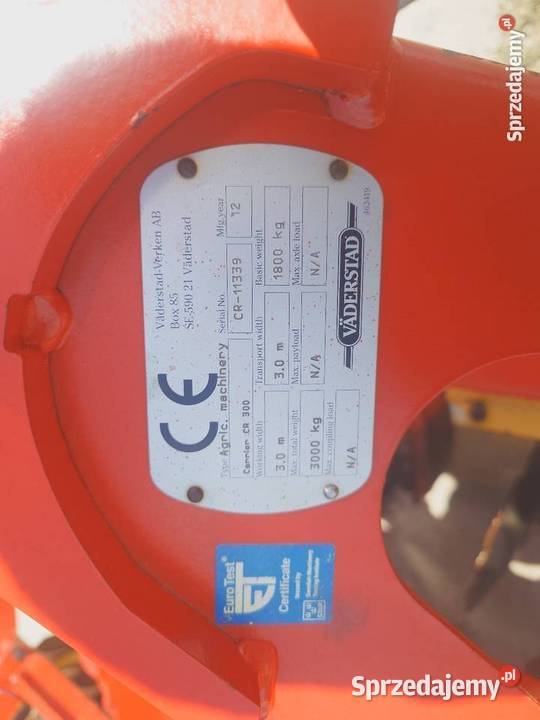 Brona telerzowa Vaderstad Carrier 300 Korfantów