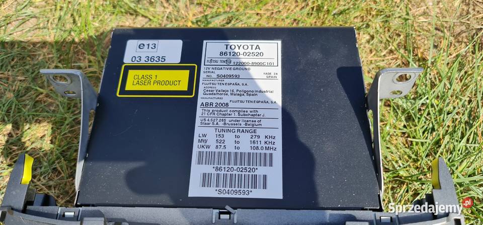Radio Toyota OE 8612002520 Katowice