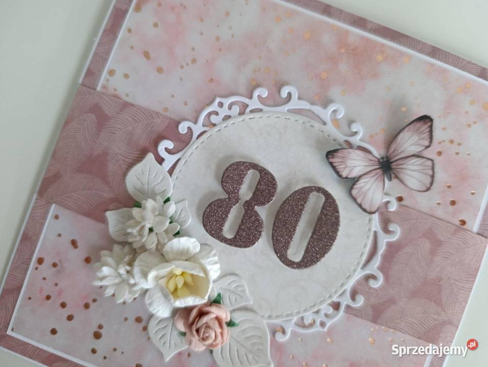 Elegancka kartka na urodziny ręcznie robiona łódzkie Łódź sprzedam