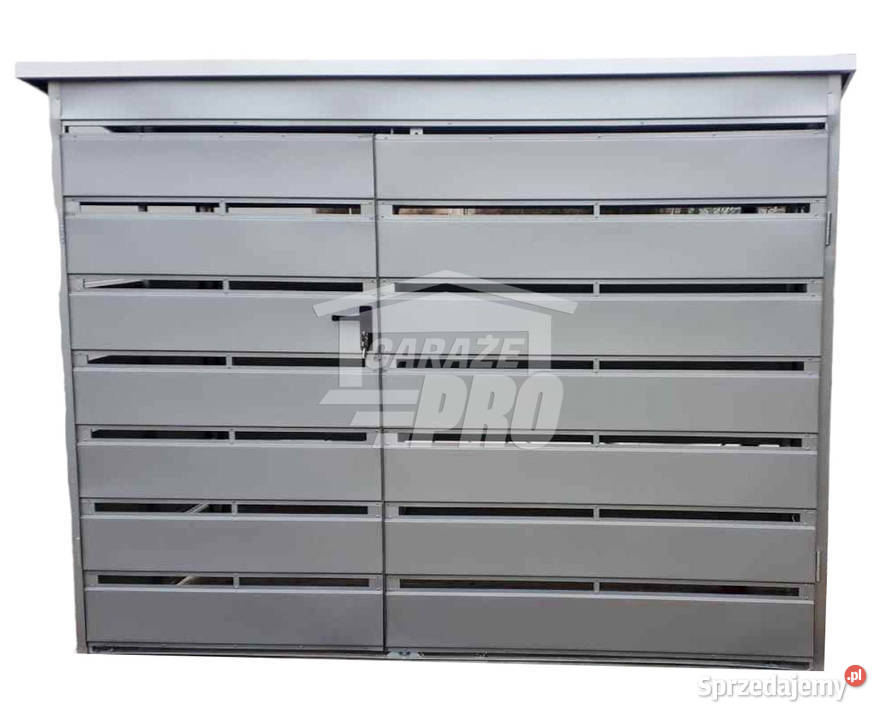 Wiata śmietnikowa spad tył 24x12m Srebrny Niepołomice