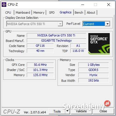 Karta Graficzna Gigabyte GTX 550 Ti 1GB GDDR5 mazowieckie Radom sprzedam