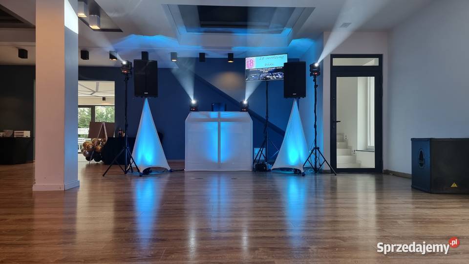 DJ na imprezę 18 wesele event dekoracja światłem