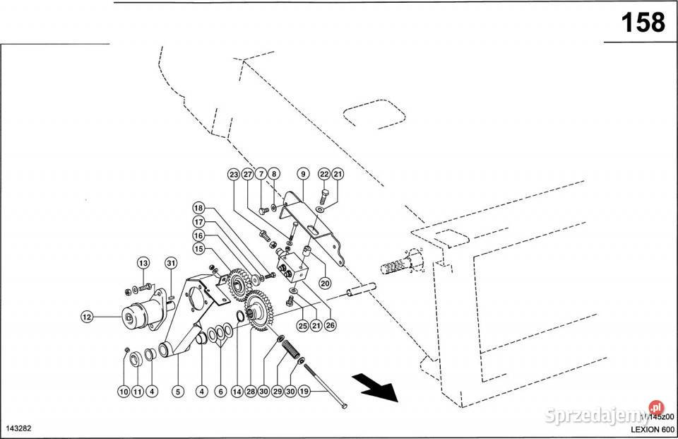 Claas Lexion 600 RAMIĘ ŁOŻYSKUJĄCE 0005317850 Jastrzębniki