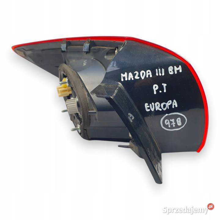 LAMPA PRAWA Mazda3 Mazda 3 III BM prawy tył osobowe Chełm