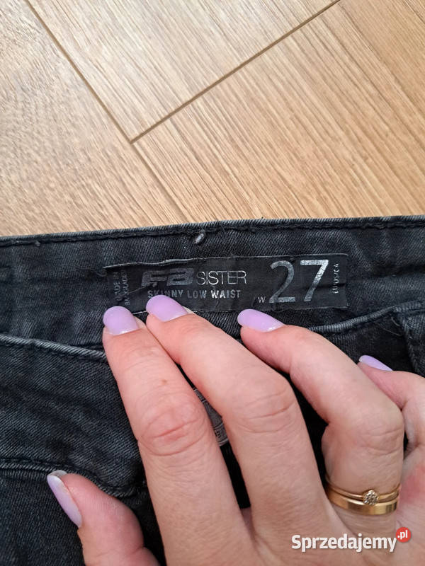 czarne jeansy fb sister skinny low waist r 27 pomorskie Trąbki Wielkie