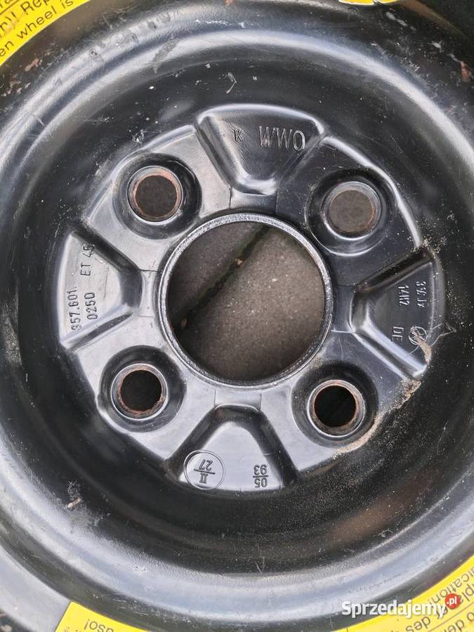 KOŁO DOJAZDOWE NOWE 4x100 opona 10570R14 OE Łódź