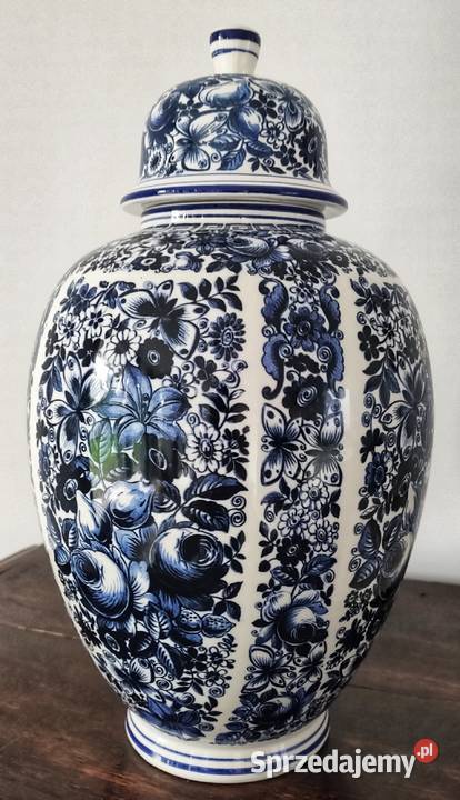 Waza wazon Delft Blue z pokrywą Grodzisk Mazowiecki