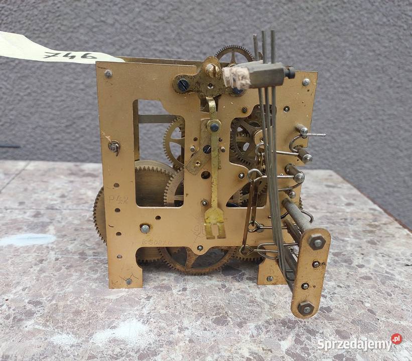 746 Mechanizm zegara ściennego Gustav Becker GB Tczew