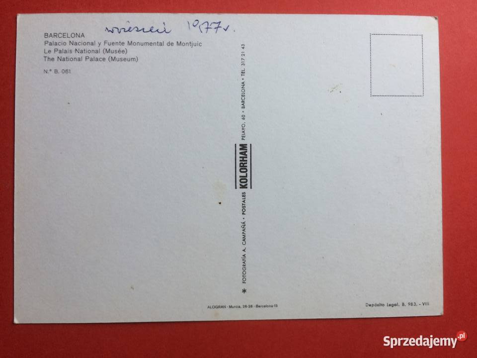 517 Widokówka Barcelona Szczecin