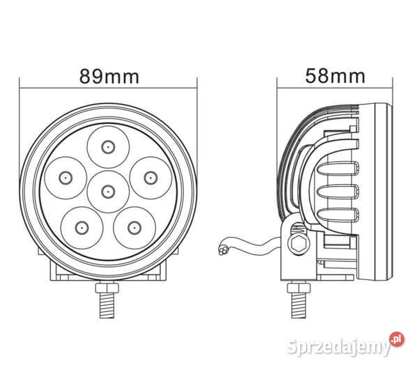 Lampa robocza LED okrągła 18W 1440 lm 1030V Kamionna
