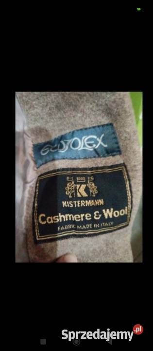 Płaszcz kistermann długi wełna kaszmir m beż Odzież damska