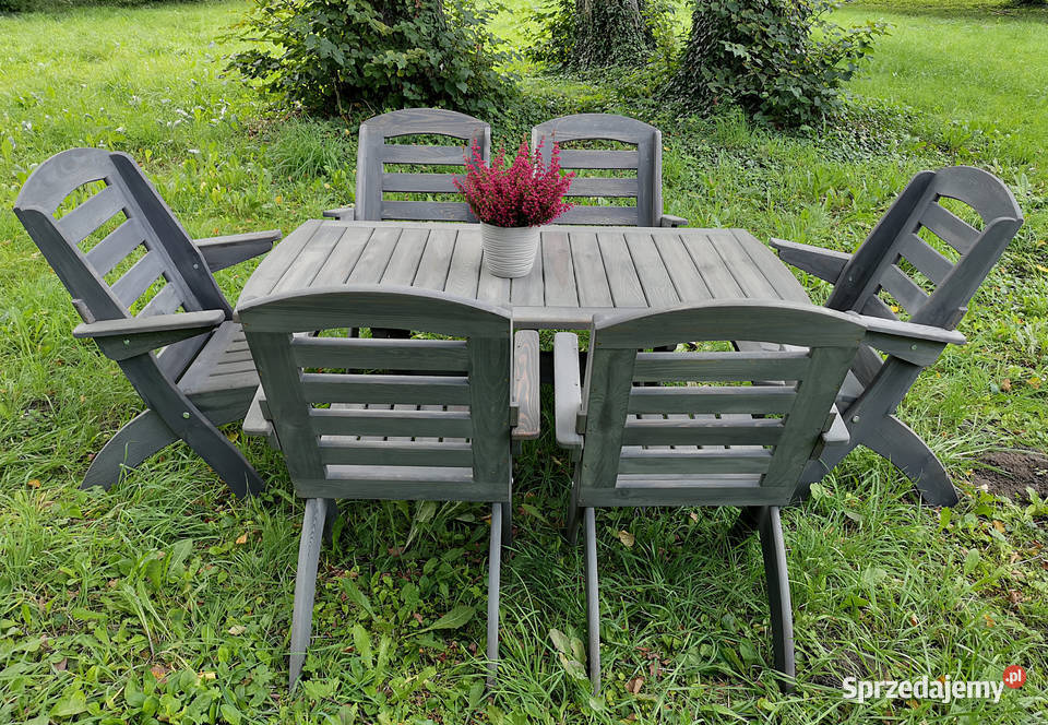 Meble ogrodowe drewniane tarasowe balkonowe Meble ogrodowe Kalety