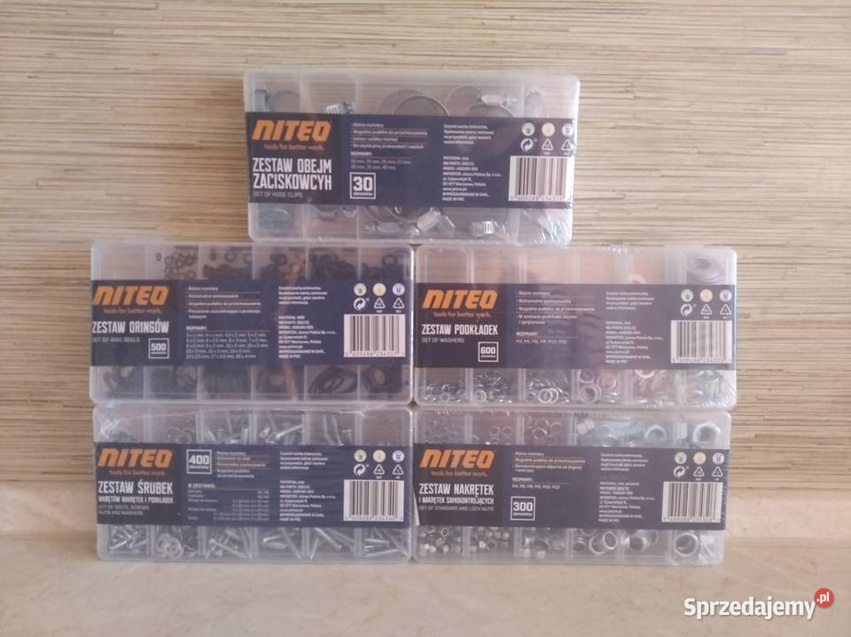NAJTANIEJ Zestaw Podkładek Śrubek Nakrętek Oring