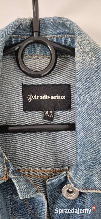 Jeansowa kurtka Stradivarius przetarcia S Warszawa