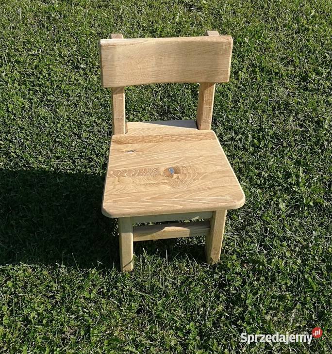 Krzesełko drewnianedębowe kilkuletniego dziecka Radków