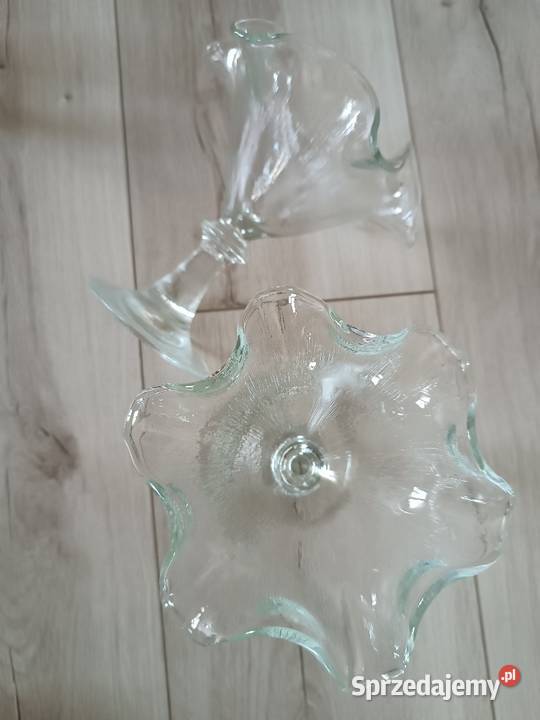 Piękne szklane pucharki Gorlice