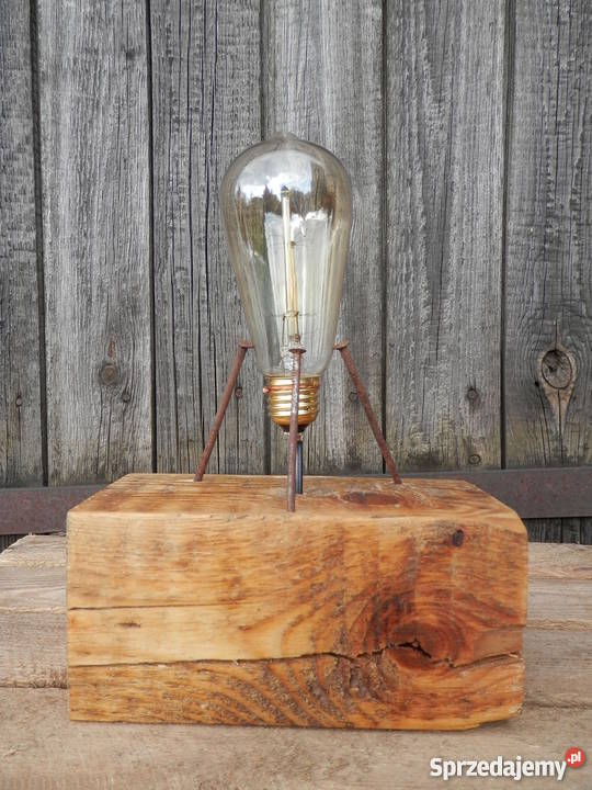 Lampa GWÓŹDŹ ręcznie wykonana ze starej belki zachodniopomorskie Szczecinek