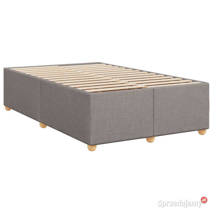 Łóżko kontynentalne z materacem taupe tkanina 150cm Warszawa