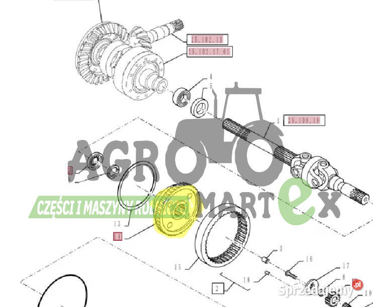 87330372 KOŁO ZĘBATE KORONOWE 32T CNH