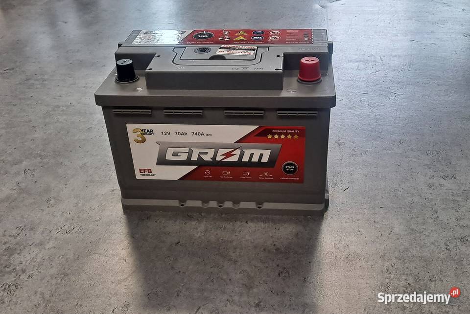 Akumulator GROM EFB STARTSTOP 70Ah 740A Prawy kujawsko-pomorskie Grudziądz