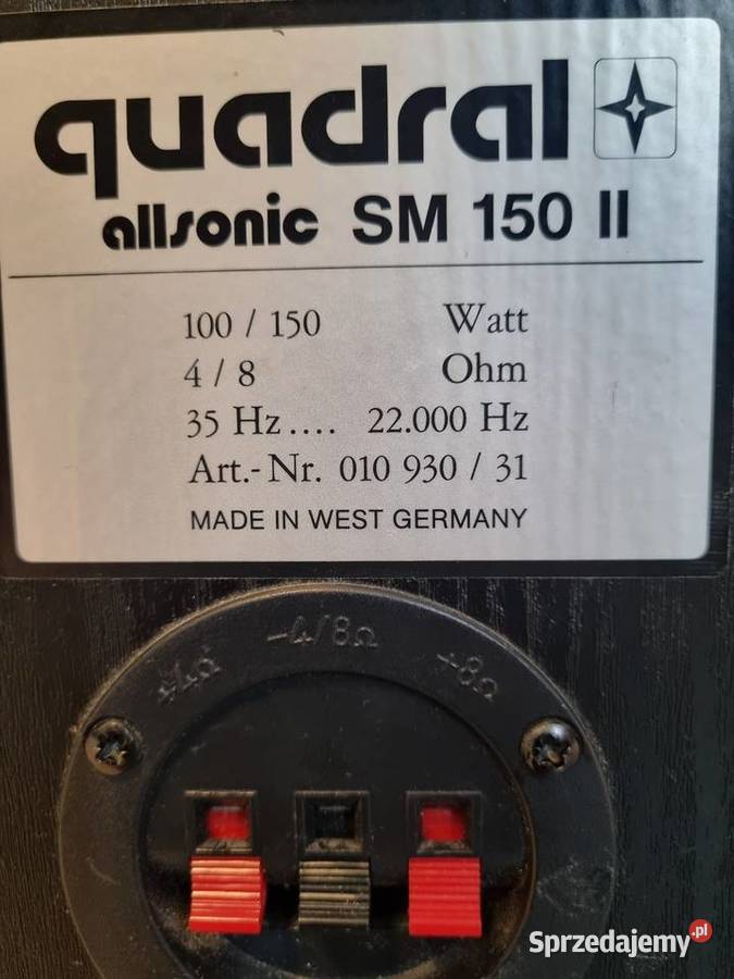 Kolumny QUADRAL allsonic SM 150 II 48 Ohm 150 Słuchawki i głośniki