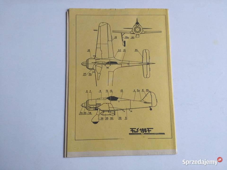 Mały Modelarz 31991 Samolot myśliwski FW 190 F 1 Modelarstwo Dąbrowa Górnicza