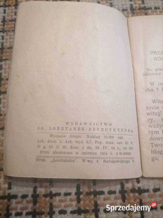 Sposób Odmawiania Różańca Świętego 1954
