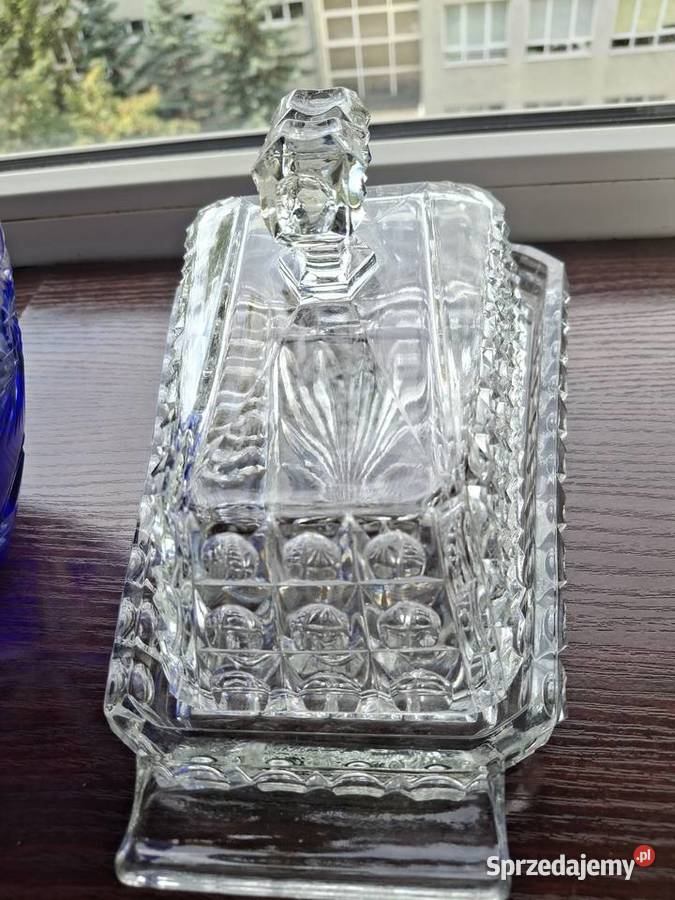 Kryształowa serownica kryształ z PRL mazowieckie Warszawa