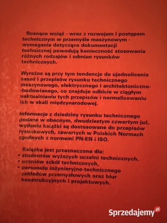 Rysunek Techniczny Maszynowy Tadeusz Dobrzański Podręczniki Czerwionka-Leszczyny
