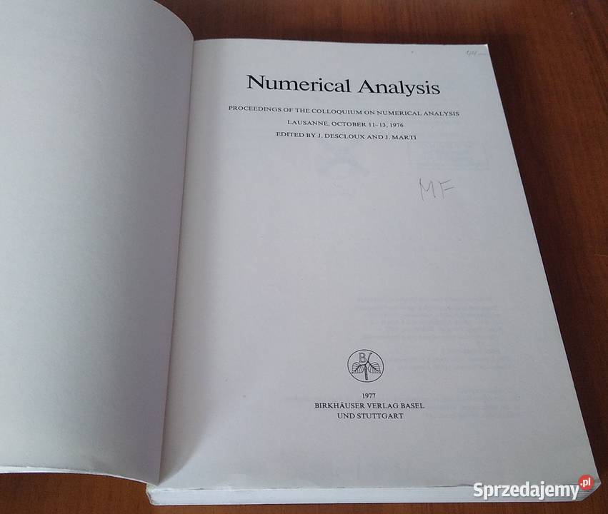 Numerical analysis proceedings of the Colloquium Gdańsk