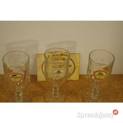 Kolekcjonerski zestaw 3 kielichów piwnych