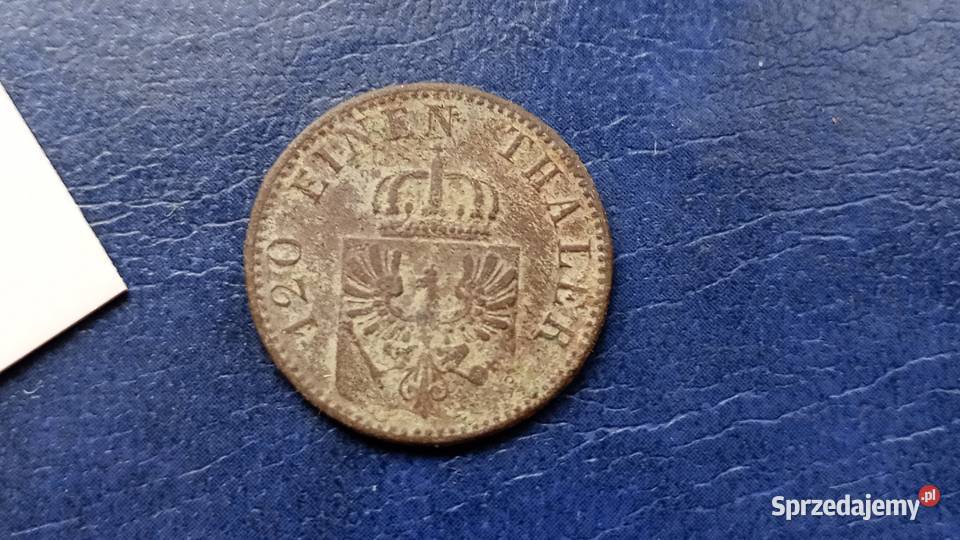 Stare monety 3 fenig 1866 Niemcy Lesko