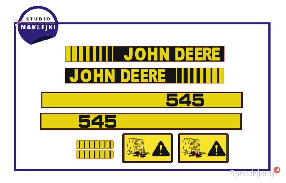 Naklejki Prasa John Deere 545 Nalepki zestaw Do pras i owijarek Lubliniec