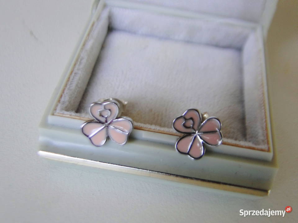 Cudne kolczyki srebro i emalia Biżuteria mazowieckie Warszawa