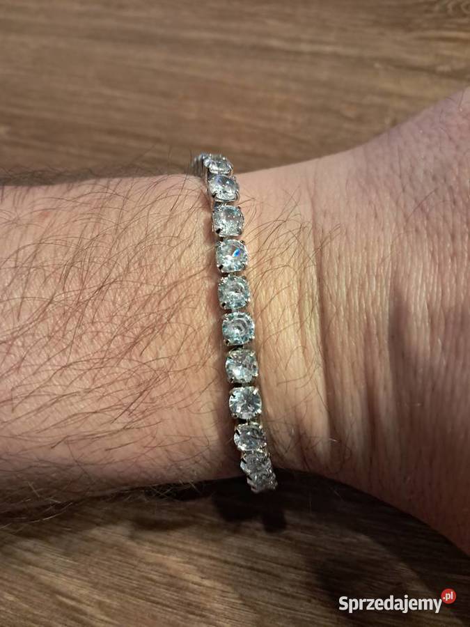 nowa bransoletka z cyrkoniami długość 18 Sandomierz