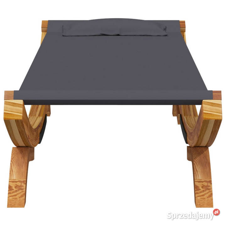 Leżak 100x1885x44 lite gięte drewno antracytowy