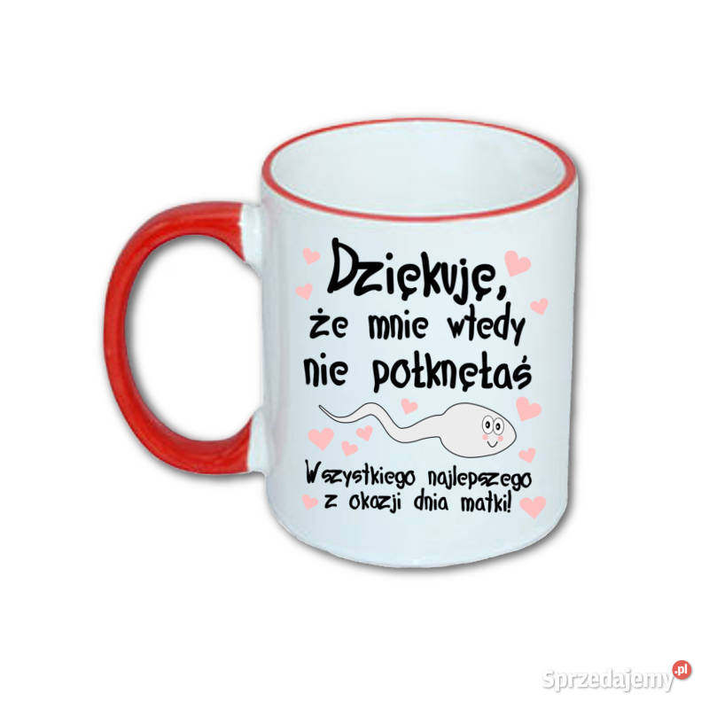 Dzięki mamo zabawny kubek z nadrukiem Gliwice sprzedam