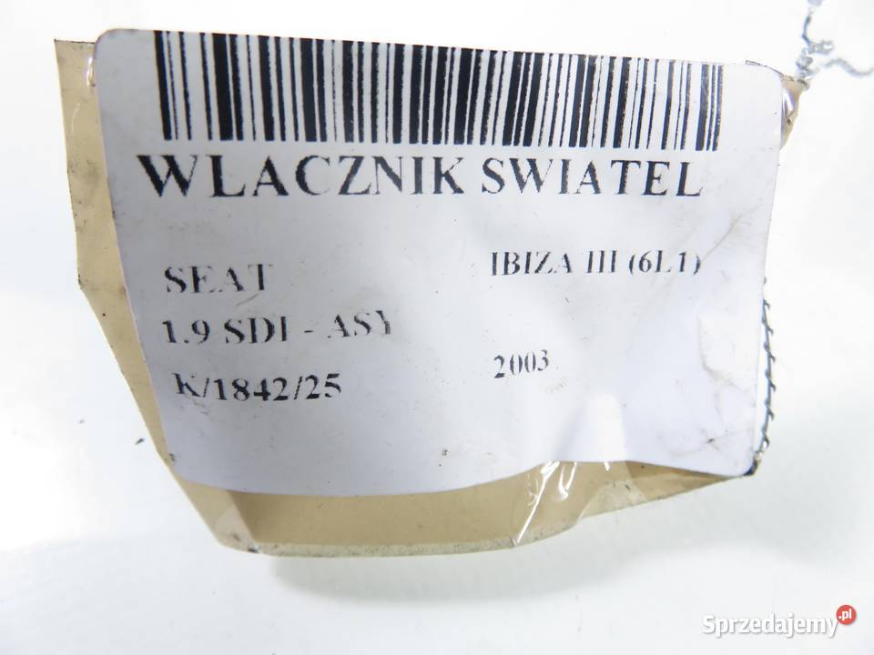 WŁĄCZNIK ŚWIATEŁ SEAT IBIZA III 6L1 6L1941531AF małopolskie sprzedam