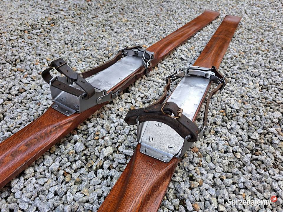 Stare drewniane narty Allgaubindung Szklarska Poręba sprzedam