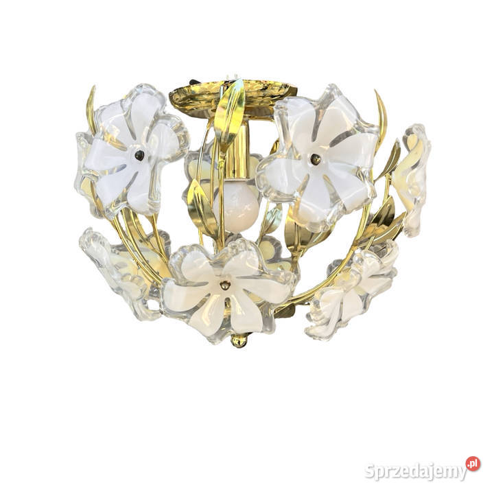 Lampa sufitowa z kwiatami Hollywood Regency Warszawa