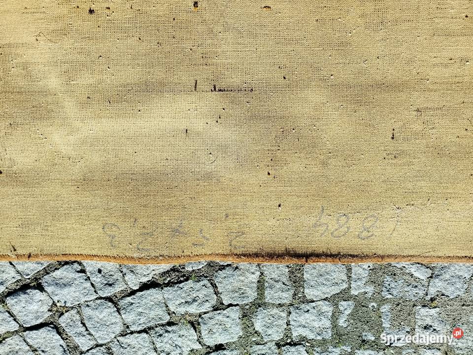 Dywan 250x230 brązowy z wzorami obszyty używany Kraków