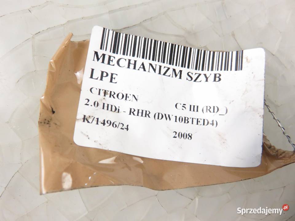 PODNOŚNIK SZYBY LEWY PRZEDNI CITROEN C5 III osobowe sprzedam