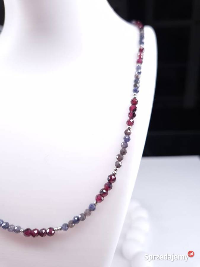 Naszyjnik Szafirowa Noc rękodzieło Rybnik