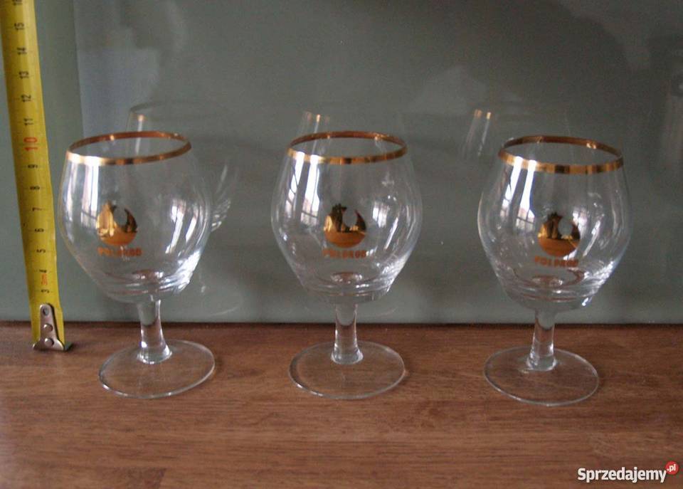 kieliszki PRL z logo POLDROB Kraków sprzedam