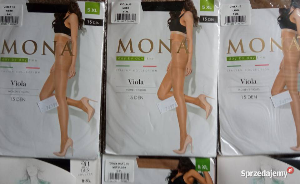 Rajstopy damskie Mona Gatta 5 XL 6 sztuk lycra Pozostałe Turobin sprzedam
